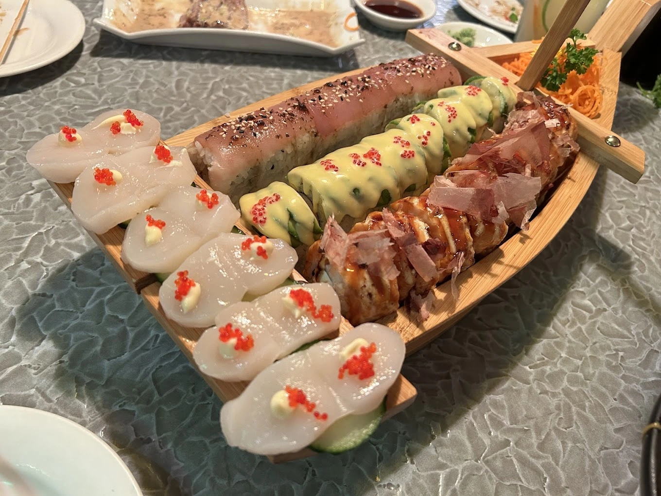 Sushi combo platter at Akindo Sushi Bistro Winnipeg